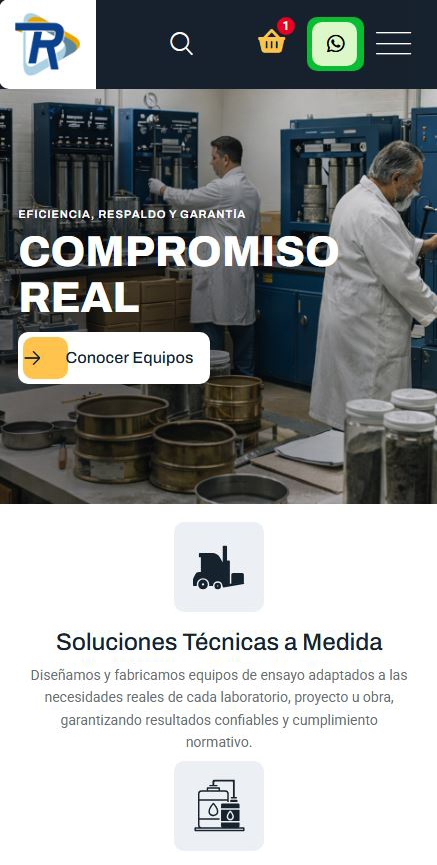 Versión responsive de Riceli Equipos