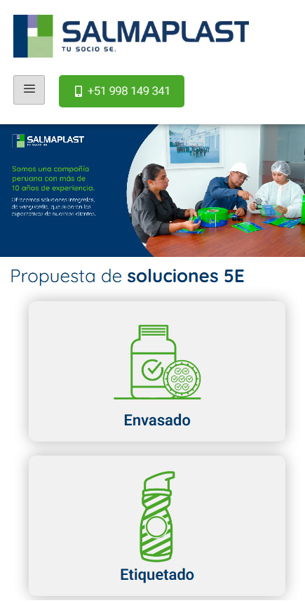 Diseño responsive de Salmaplast Perú
